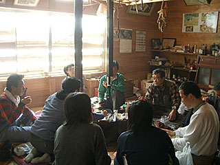 月田農園の居間